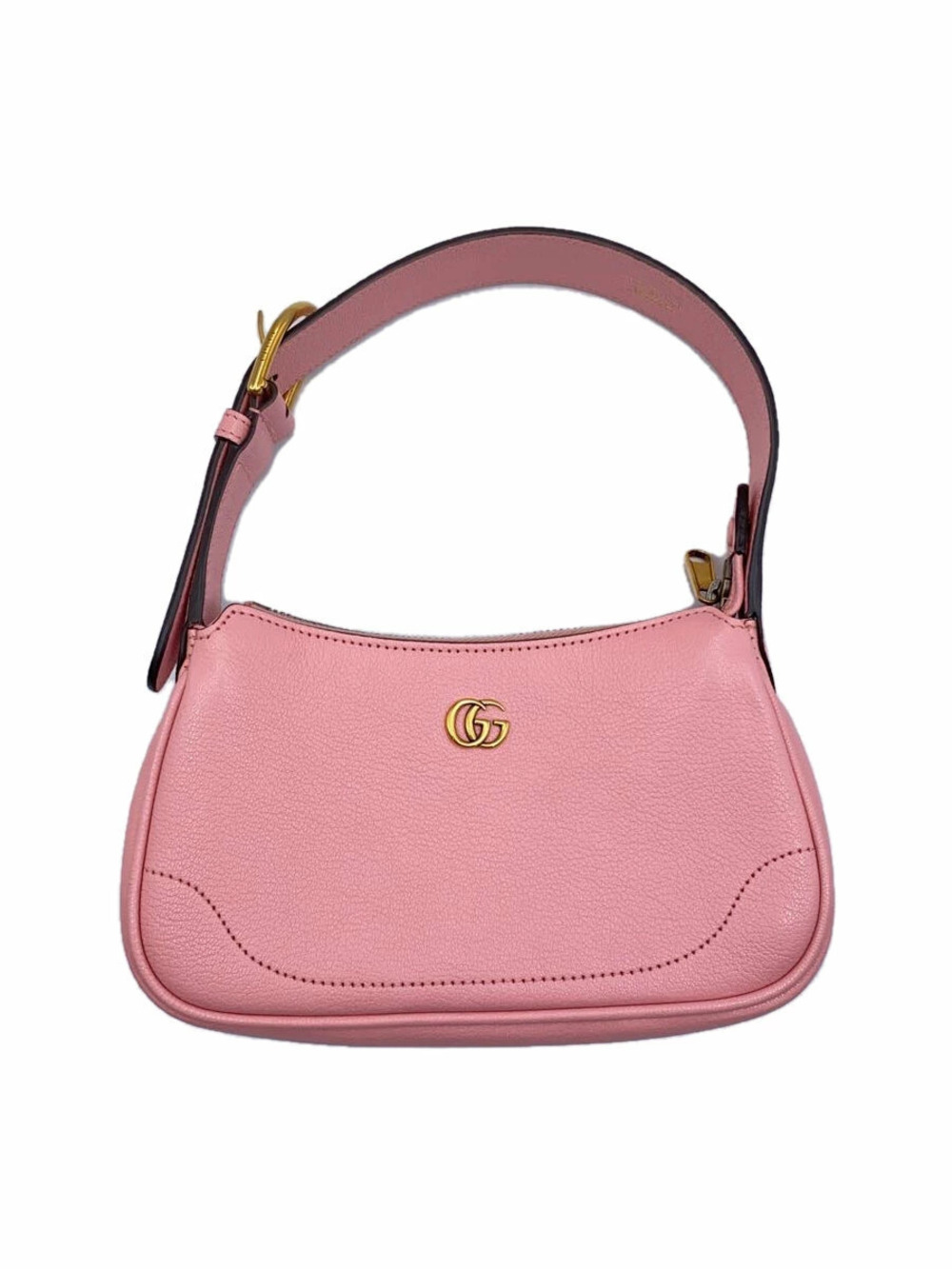 Gucci Aphrodite Shoulder Bag textured pink leather